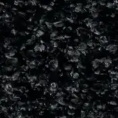 Irregular gray shapes create a dense, mottled texture on a black background, with no discernible pattern or grain, offering a granular surface.